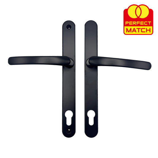 Lever UPVC Multipoint Door Handles - 117mm PZ - Sprung - 237mm Screw Centres - 267mm Backplate