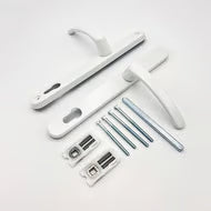 Lever UPVC Multipoint Door Handles - 117mm PZ - Sprung - 237mm Screw Centres - 267mm Backplate