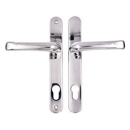 Grade 304 Stainless Steel Lever Lever UPVC Multipoint Door Handles - 92mm PZ Sprung 210mm Screw Centres