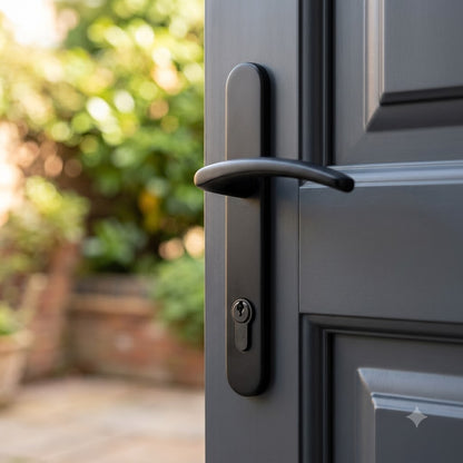 Traditional Style Lever Lever UPVC Multipoint Door Handles - 92mm PZ Sprung 210mm Screw Centres