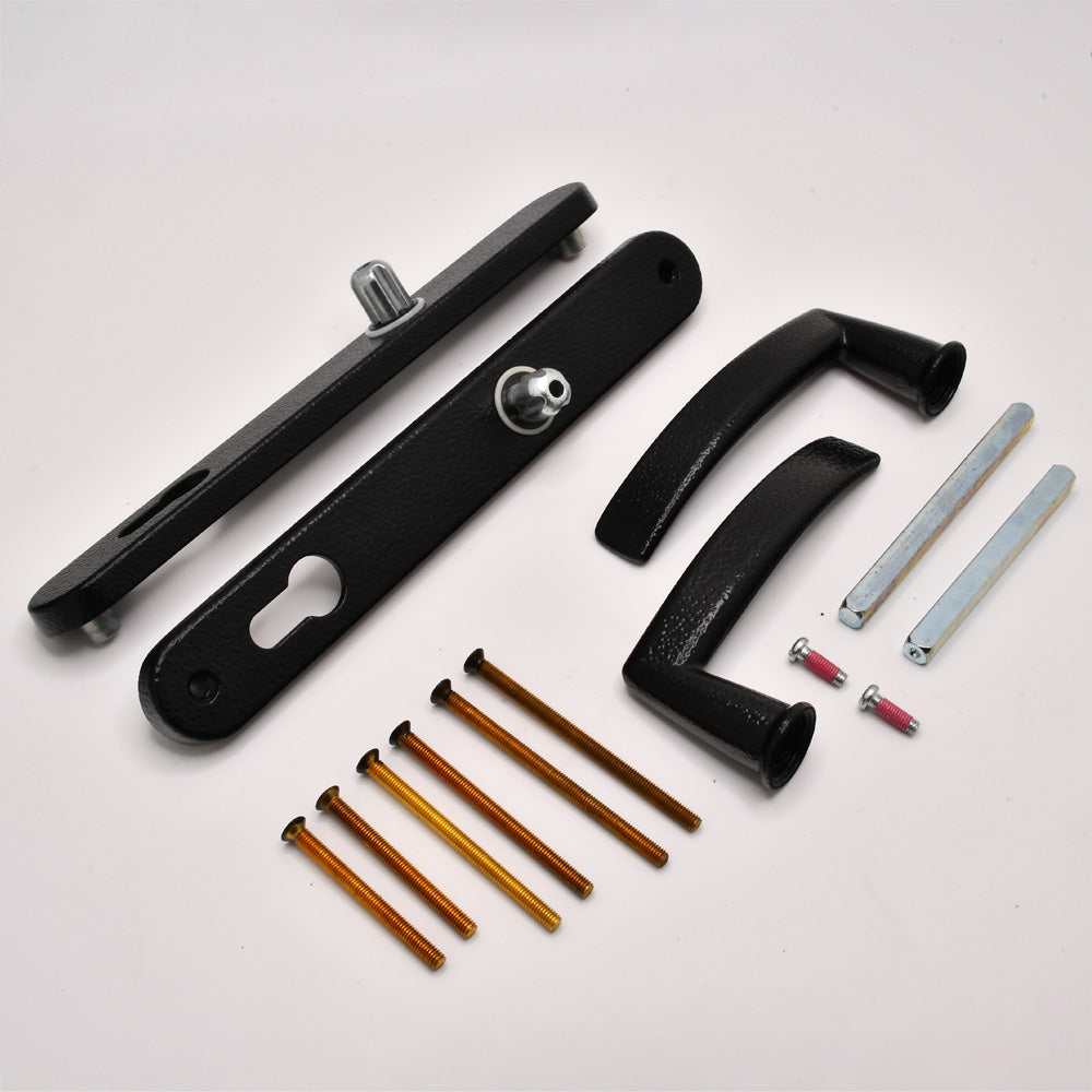 Traditional Style Lever Lever UPVC Multipoint Door Handles - 92mm PZ Sprung 210mm Screw Centres
