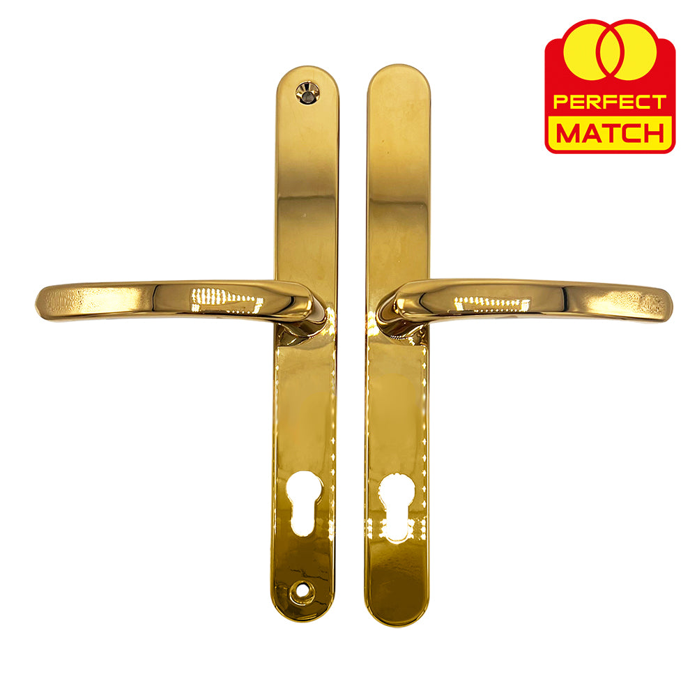 Lever Universal UPVC Multipoint Door Handles - 92mm PZ - Sprung - 264mm Screw Centres