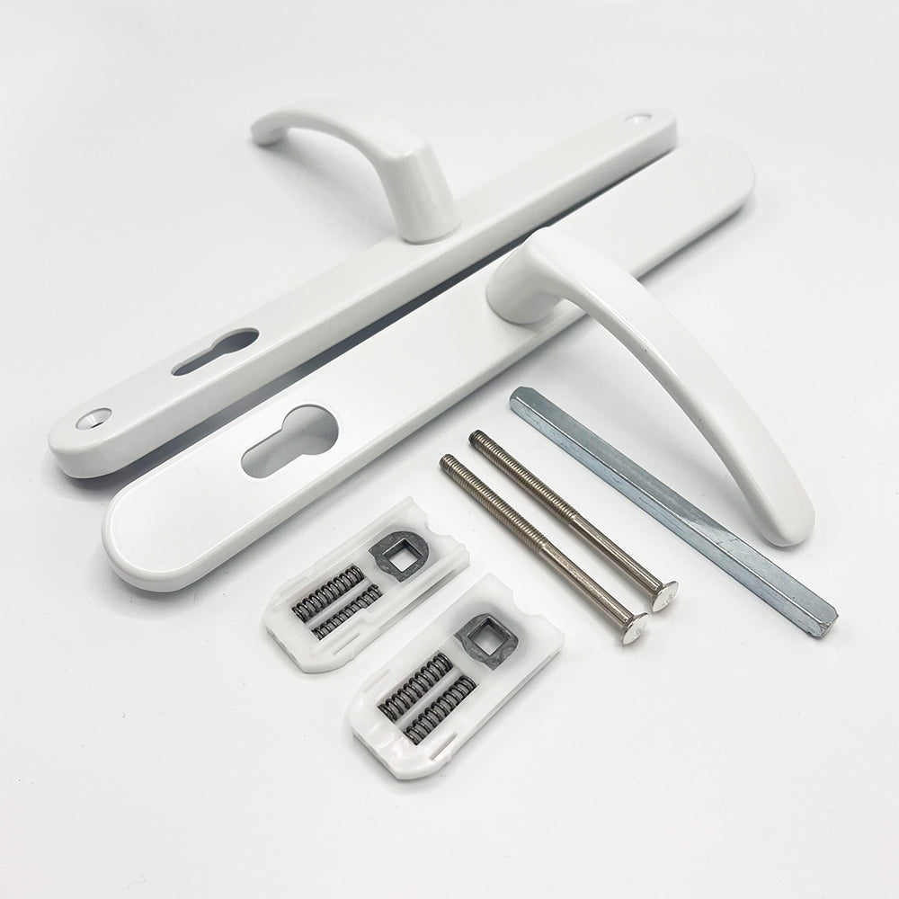 Lever Universal UPVC Multipoint Door Handles - 92mm PZ - Sprung - 264mm Screw Centres