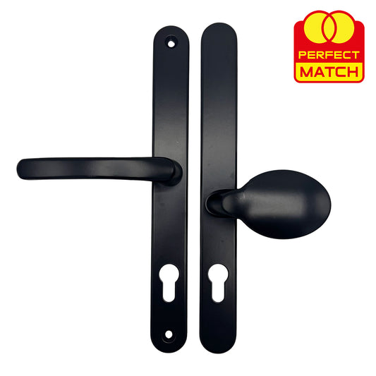 Moveable Pad Offset UPVC Multipoint Door Handles - 92/62mm PZ - Sprung - 264mm Screw Centres
