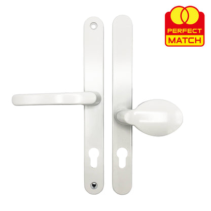 Moveable Pad Offset UPVC Multipoint Door Handles - 92/62mm PZ - Sprung - 264mm Screw Centres