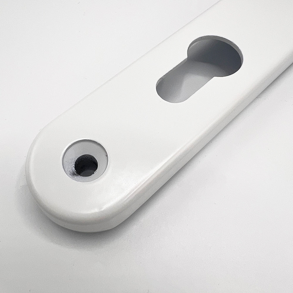 Moveable Pad Offset UPVC Multipoint Door Handles - 92/62mm PZ - Sprung - 264mm Screw Centres
