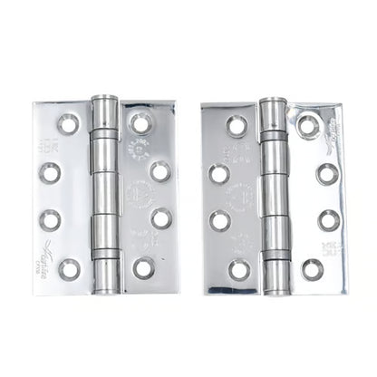 BS EN Grade 13 Ball Bearing Hinge, Grade 316 Stainless Steel, 102mm x 76mm