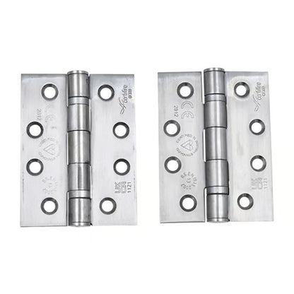 BS EN Grade 13 Ball Bearing Hinge, Grade 316 Stainless Steel, 102mm x 76mm