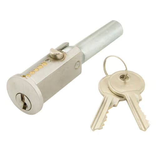 Roller Shutter Bullet Lock - Round Face 24mm Diameter With Flat Sides