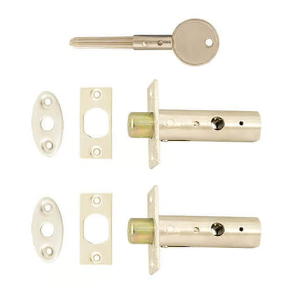 Mortice (Rack) Spline (Star) Key Door Bolts - 2 Bolts 1 Key - 32mm Backset