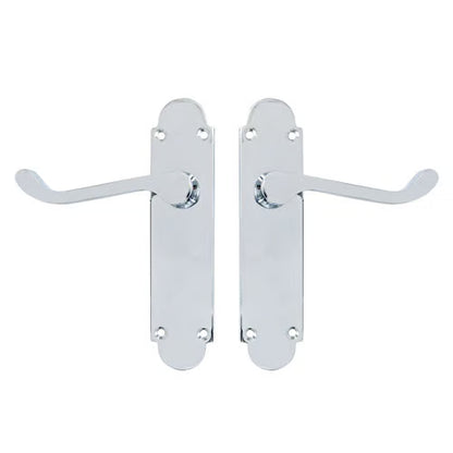 Regent Scroll Lever Handle on Plate Door Furniture