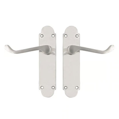 Regent Scroll Lever Handle on Plate Door Furniture