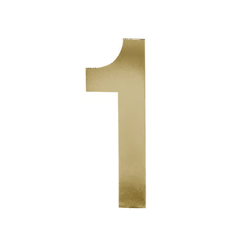 3” Stick On Door Numerals - 201 Stainless Steel