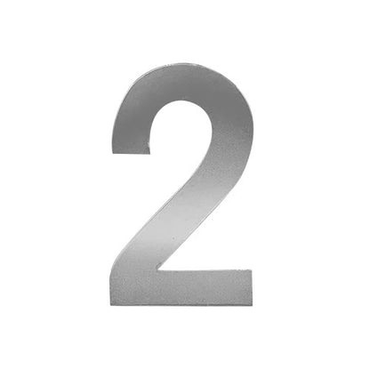 3” Stick On Door Numerals - 201 Stainless Steel