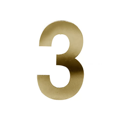 3” Stick On Door Numerals - 201 Stainless Steel
