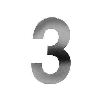 3” Stick On Door Numerals - 201 Stainless Steel