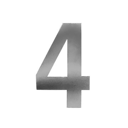 3” Stick On Door Numerals - 201 Stainless Steel