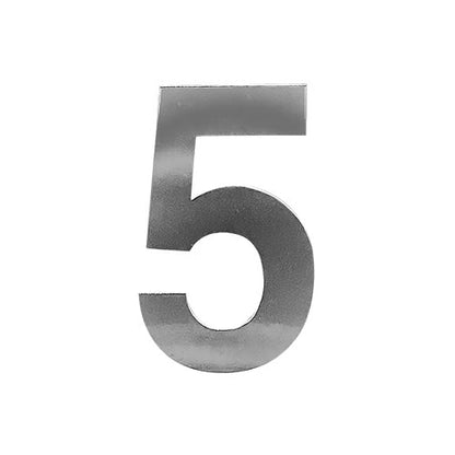 3” Stick On Door Numerals - 201 Stainless Steel