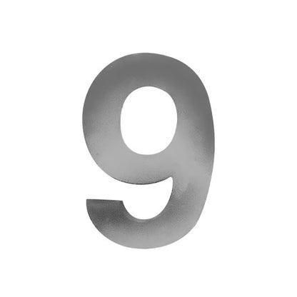 3” Stick On Door Numerals - 201 Stainless Steel