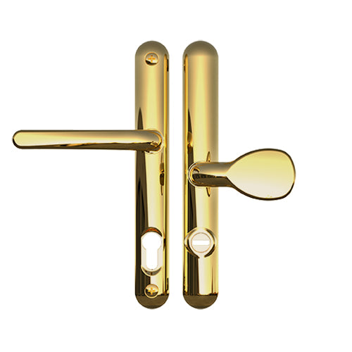 TS007 2* Lever Pad UPVC Multipoint Door Handles - 92/62mm PZ Sprung 211mm Screw Centres