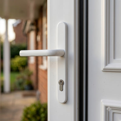 TS007 2* Lever Pad UPVC Multipoint Door Handles - 92/62mm PZ Sprung 211mm Screw Centres
