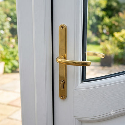 Pad UPVC Multipoint Adjustable Door Handles - 62-95mm PZ Sprung 260mm Screw Centres