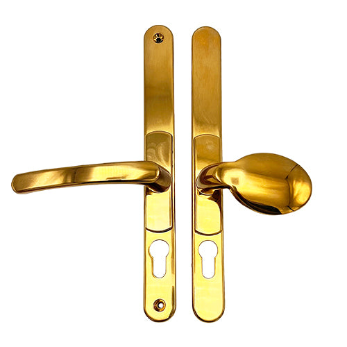 Lever Pad UPVC Multipoint Adjustable Door Handles - 62-95mm PZ Sprung 260mm Screw Centres