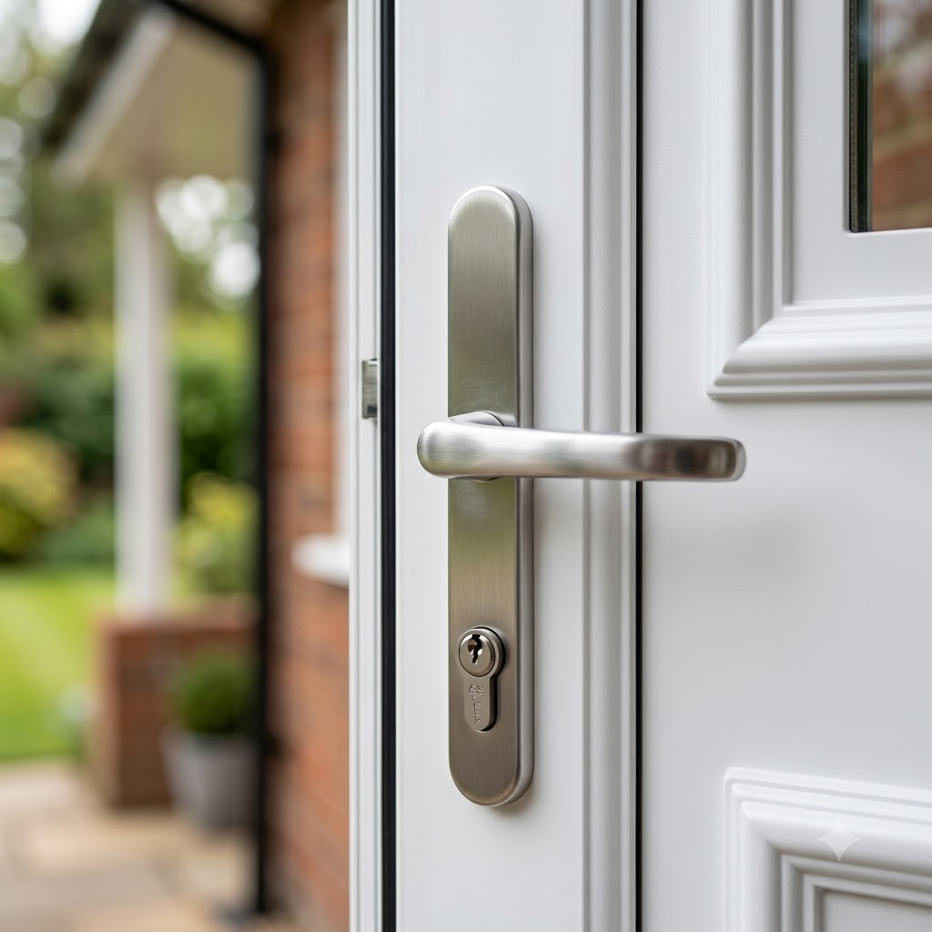 Pad UPVC Multipoint Adjustable Door Handles - 62-95mm PZ Sprung 260mm Screw Centres