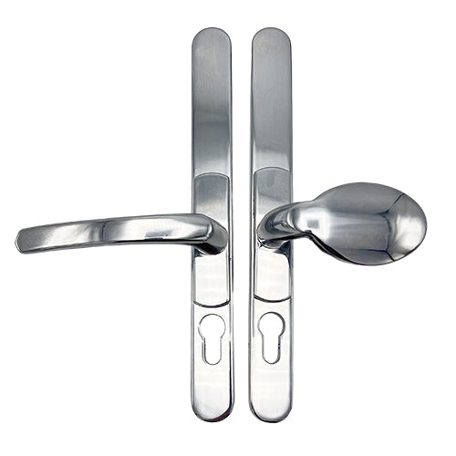 Pad UPVC Multipoint Adjustable Door Handles - 62-95mm PZ Sprung 260mm Screw Centres