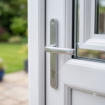 Pad UPVC Multipoint Adjustable Door Handles - 62-95mm PZ Sprung 260mm Screw Centres