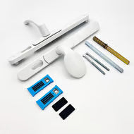 Pad UPVC Multipoint Adjustable Door Handles - 62-95mm PZ Sprung 260mm Screw Centres