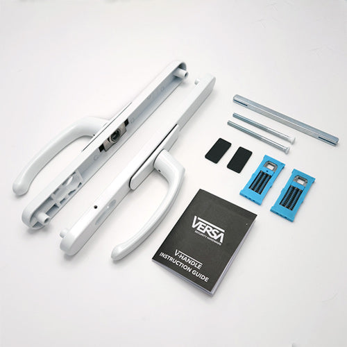 Lever UPVC Multipoint Adjustable Door Handles - 62-95mm PZ Sprung 260mm Screw Centres