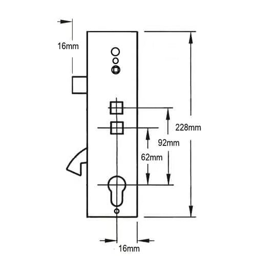 Hookbolt Mulitpoint Gearbox - Lift Lever or Double Spindle