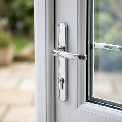 TS007 2* Lever Lever UPVC Multipoint Door Handles - 92mm PZ Sprung 215mm Screw Centres