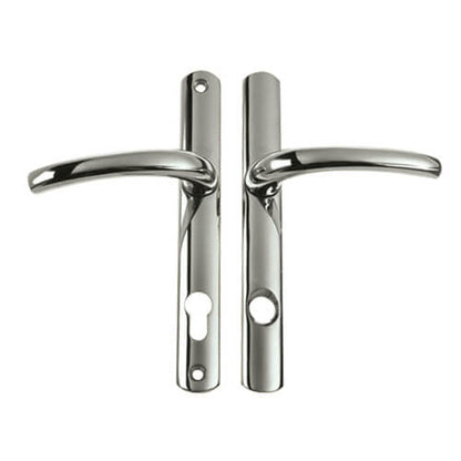 TS007 2* Lever Lever UPVC Multipoint Door Handles - 92mm PZ Sprung 215mm Screw Centres