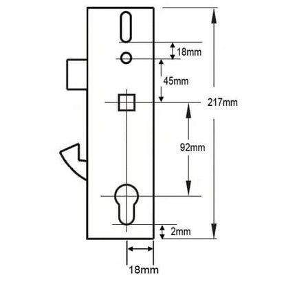 YS170 Doormaster Multipoint Genuine Gearbox - Lift Lever or Split Spindle
