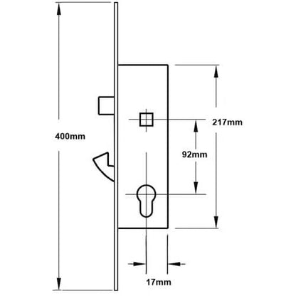YS170 Doormaster - Lift Lever or Split Spindle 16mm Faceplate