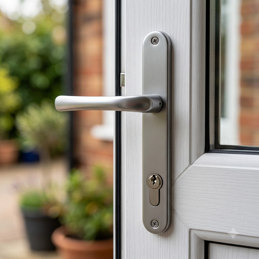 Lever UPVC Multipoint Door Handles - 92mm PZ Sprung 215mm Screw Centres