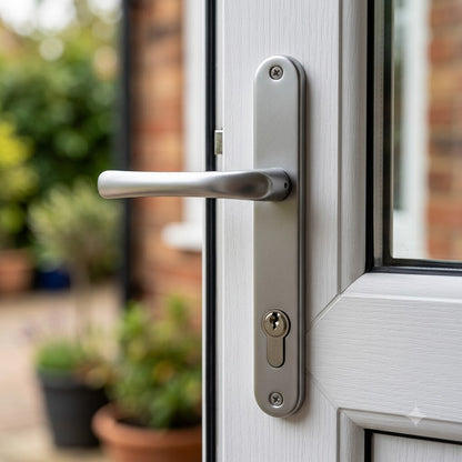 Lever UPVC Multipoint Door Handles - 92mm PZ Sprung 215mm Screw Centres