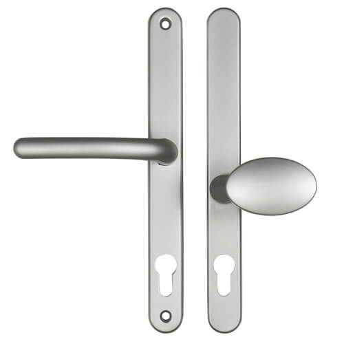 Lever Moveable Pad UPVC Multipoint Door Handles - 92mm/62mm PZ Sprung 240mm Screw Centres