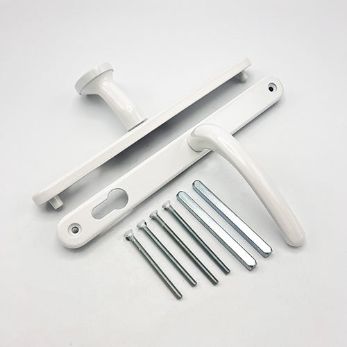 Blenheim Lever Moveable Pad UPVC Multipoint Door Handles - 92mm/62mm PZ Sprung 240mm Screw Centres