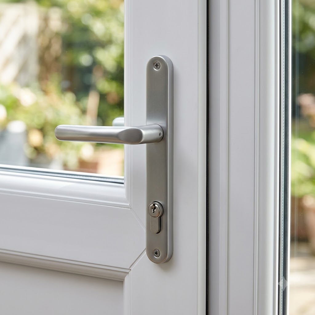 PAS24 Lever Lever UPVC Multipoint Door Handles - 92mm PZ Sprung 215mm Screw Centres