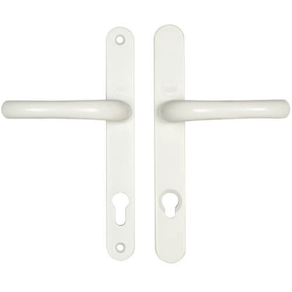 PAS24 Lever Lever UPVC Multipoint Door Handles - 92mm PZ Sprung 215mm Screw Centres