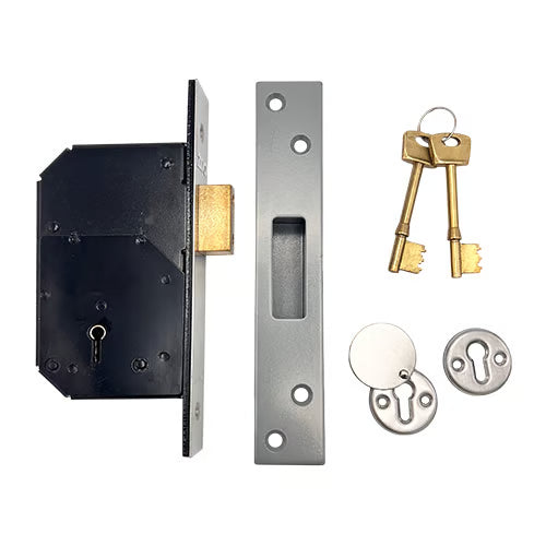 5 Lever Upright Mortice Deadlock Satin