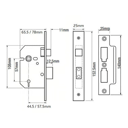 3 Lever Mortice Sashlock