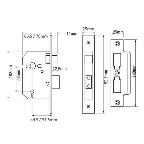 3 Lever Mortice Sashlock