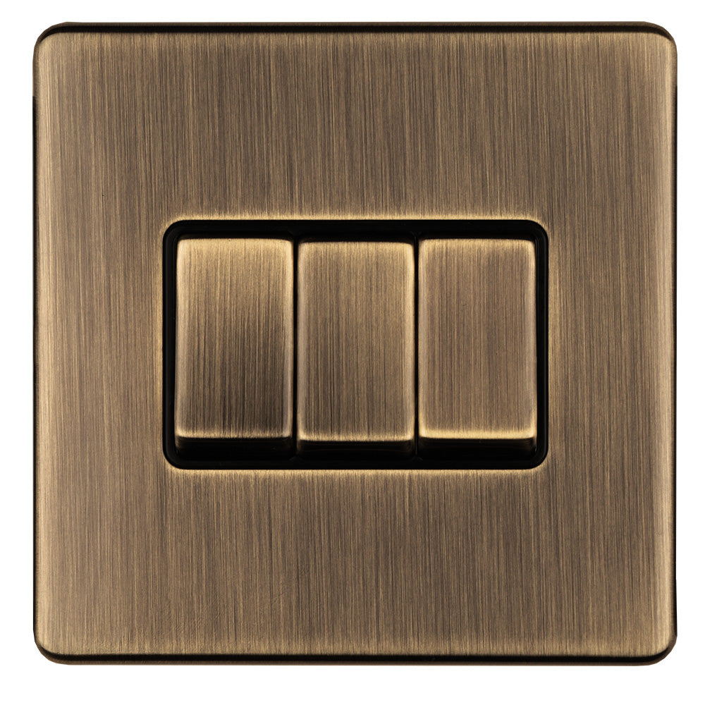 Concealed 3mm 3 Gang Switch