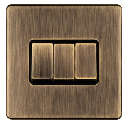Concealed 3mm 3 Gang Switch