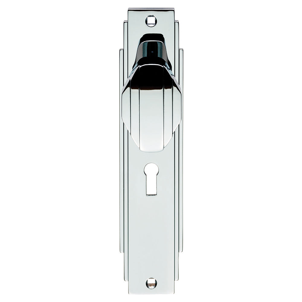 Art Deco Knob on Backplate Unsprung