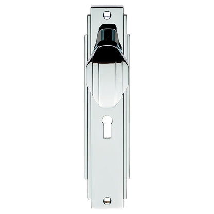 Art Deco Knob on Backplate Unsprung